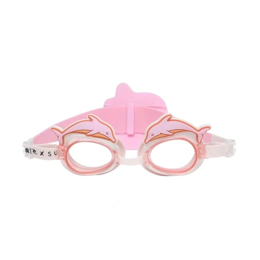 Kids Pink Floral Dolphin Pink Goggles NWT